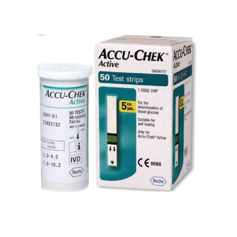 نوار تست قند خون اکیو چک مدل اکتیو بسته 50 عددی، مشخصات + خرید آنلاین