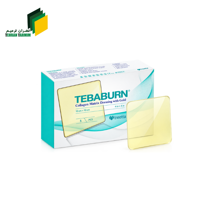 پانسمان ماتریکس کلاژن طلا طبابرن | TEBABURN
