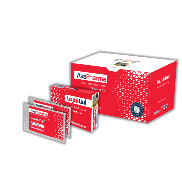 پودر بند آورنده خونریزی آسافارما - ASAPHARMA WOUND HEMOSTATIC POWDER