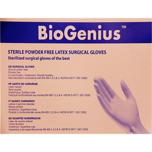 دستکش جراحی لاتکس بدون پودر - BIOGENIUS Sterile Latex Powder Free Surgical Gloves