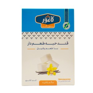 خرید قند رژیمی و بدون قند ۱۵۰ گرمی کامور؛ با طعم گلاب و وانیل