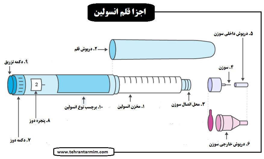 اجزا قلم انسولین