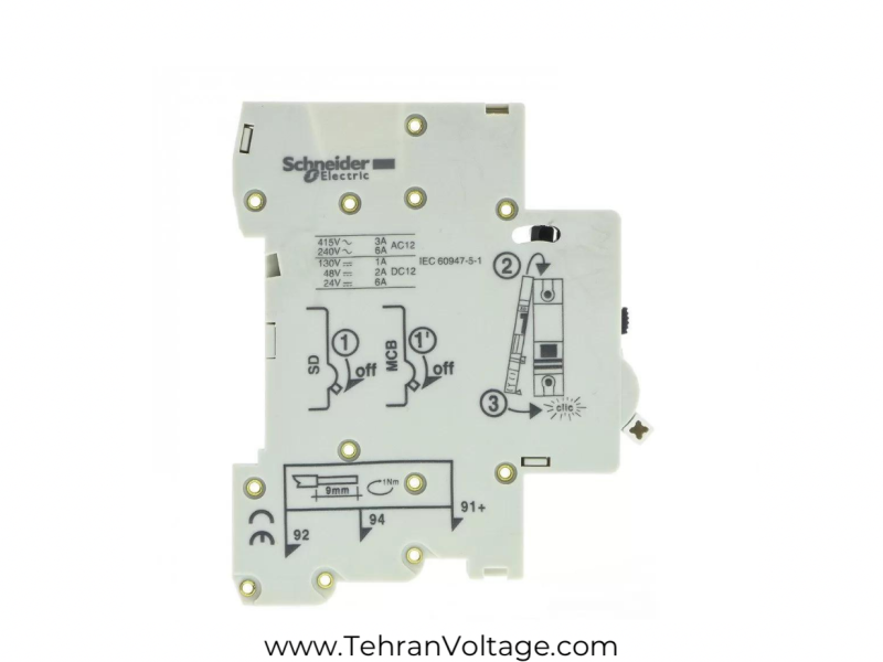 کنتاکت خطای کلید مينياتوری اشنایدر 1NO+1NC