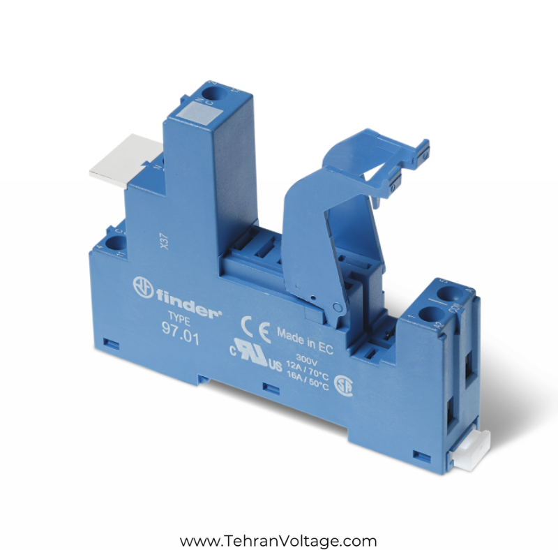 سوکت رله شیشه ایی فیندر ۱ کنتاکت چراغدار