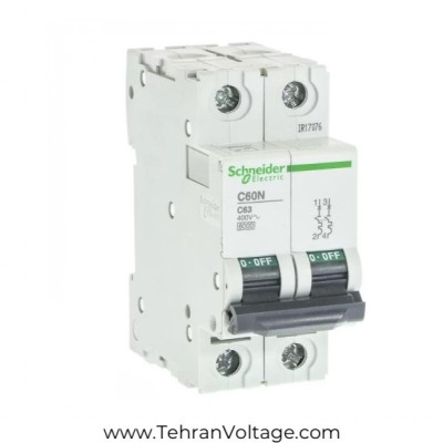 فیوز مینیاتوری اشنایدر دو پل 32 آمپر C Curve