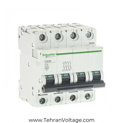 فیوز مینیاتوری اشنایدر چهار پل 25 آمپر C Curve