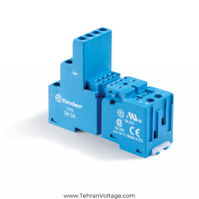 سوکت رله شیشه ایی فیندر ۴ کنتاکت تیغه ایی