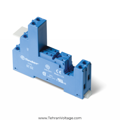 سوکت رله شیشه ایی فیندر 2 کنتاکت چراغدار