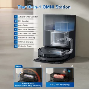 جاروبرقی رباتیک اکووکس مدل  ECOVACS T80 Omni