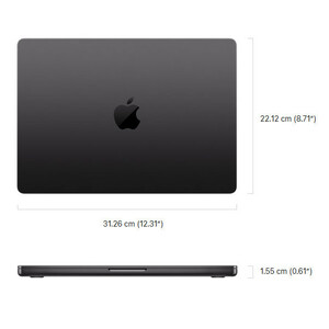 لپ تاپ 14.2 اینچی اپل مدل MacBook Pro MJ3D4 2025 LLA-M5-32GB RAM-1TB SSD