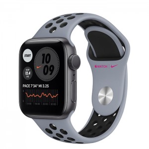 خرید ساعت هوشمند اپل واچ سری 6 مدل 40mm Space Gray Aluminum Case with Nike Sport Band