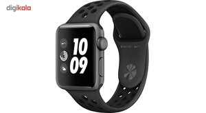 ساعت هوشمند اپل واچ سری 3 مدل Nike Plus 38mm Space Aluminum Case with Nike Sport Band