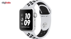 ساعت هوشمند اپل واچ سری 3 مدل Nike Plus 38mm Space Aluminum Case with Nike Sport Band