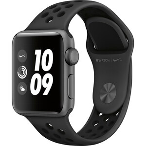 ساعت هوشمند اپل واچ سری 3 مدل Nike Plus 38mm Space Aluminum Case with Nike Sport Band