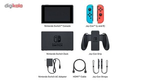 کنسول بازی نینتندو مدل Switch Neon Blue and Neon Red Joy-Con