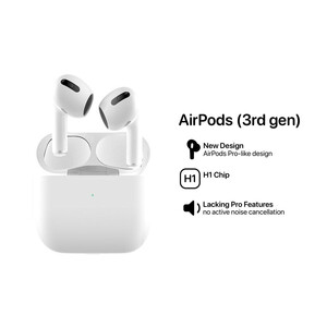 هدفون بی سیم اپل مدل AirPods 3 همراه با محفظه شارژ