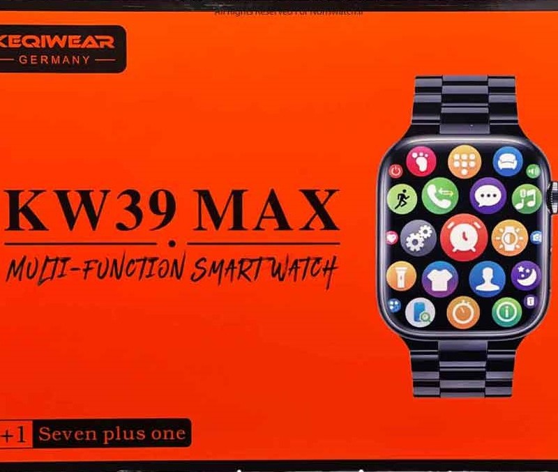 ساعت هوشمند مدل Kw39Max,به همراه ۷بند