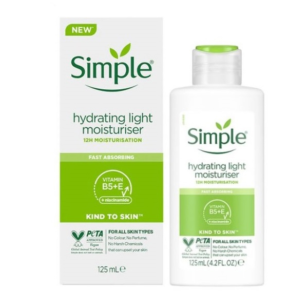 کرم آبرسان و مرطوب‌کننده سبک سیمپل مدل Light حجم 125 میلی‌لیتر