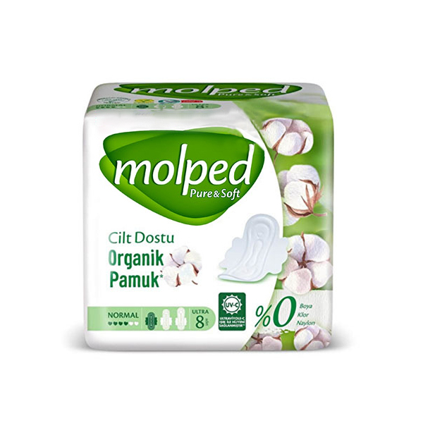 نوار بهداشتی  مولپد مدل Pure & Soft سایز کوچک بسته 8 عددی