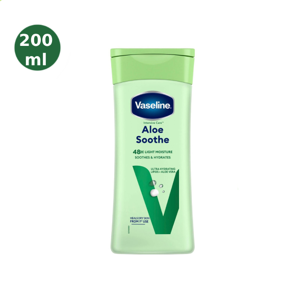 لوسیون بدن آبرسان و مرطوبکننده وازلین مدل Aloe Soothe