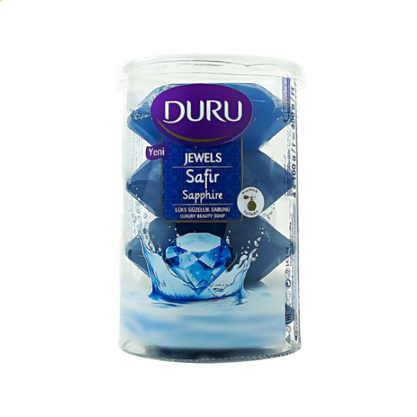 صابون یاقوت کبود دورو لیوانی مدل Jewels بسته ۴ عددی