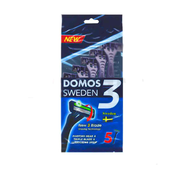 خودتراش سه لبه مردانه دوموس بسته ۵ عددی