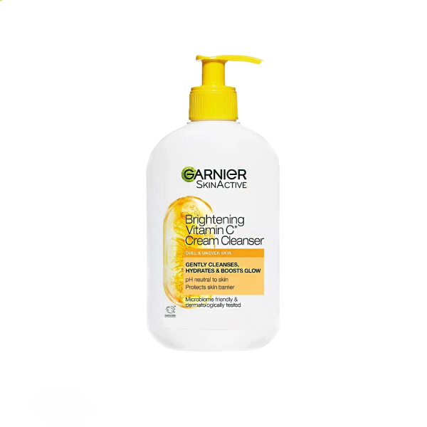 شوینده کرمی روشن کننده و ضد لک گارنیه مدل Brightening Vitamin C حجم ۲۵۰ میل