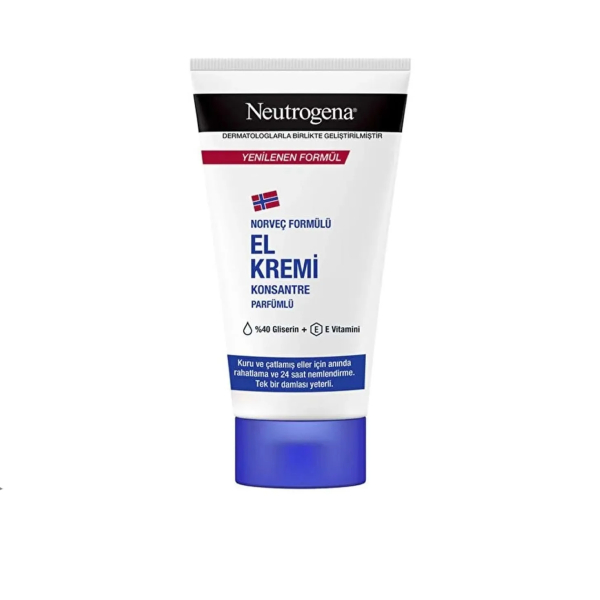 کرم دست کنسانتره و محافظ نوتروژینا مدل Norwegian Formula حاوی گلیسیرین