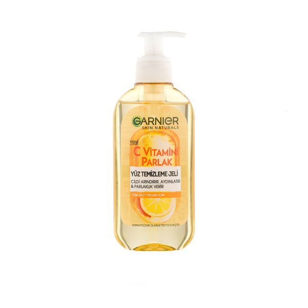 ژل شستشوی روشن کننده و ضد لک گارنیه مدل Bright Complete حاوی ویتامین C و سالیسیلیک اسید حجم ۲۰۰ میل