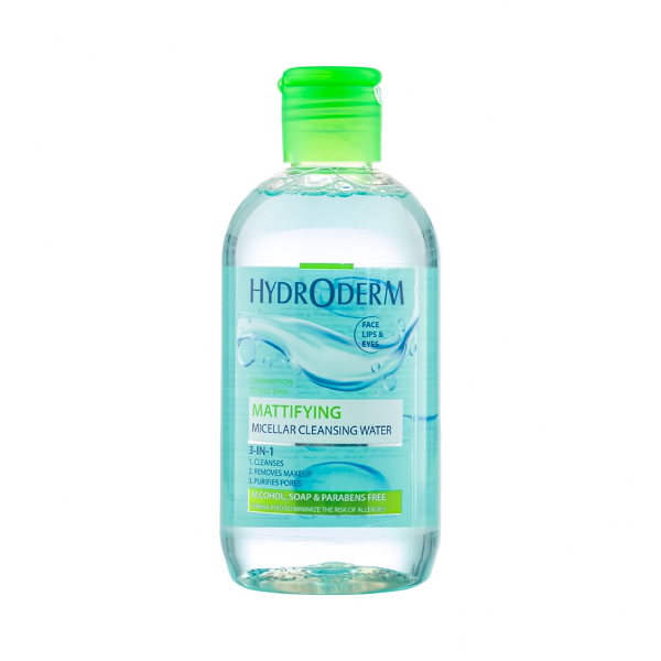 میسلار واتر مناسب پوست چرب و مختلط هیدرودرم مدل Mattifying 3In1 حجم ۲۵۰ میل