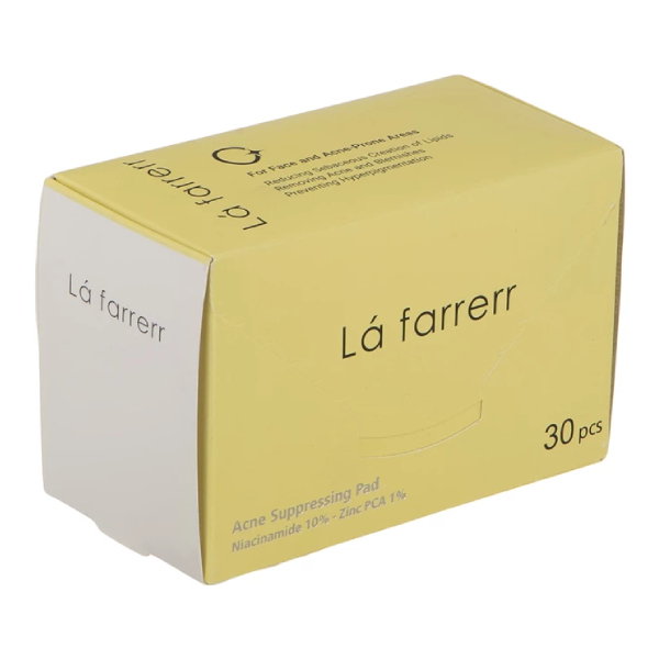 پد ضد آکنه مناسب صورت و نواحی مستعد آکنه لافارر حاوی نیاسینامید بسته ۳۰ عددی