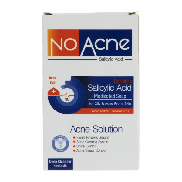 صابون لایه بردار و ضد آکنه مناسب پوست‌های چرب و مستعد آکنه نو آکنه مدل سالیسیلیک اسید وزن ۱۰۰ گرم