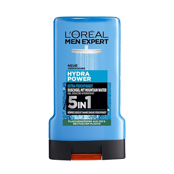 شامپو سر و بدن مردانه آبرسان لورآل مدل Hydra Power حجم 300 میل