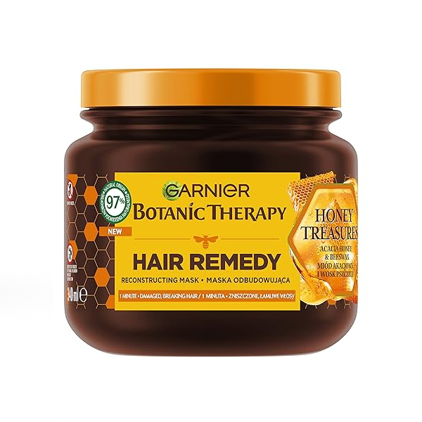 ماسک مو بازسازی‌کننده حاوی عسل و موم زنبور گارنیه مدل Botanic Therapy حجم 340 میل