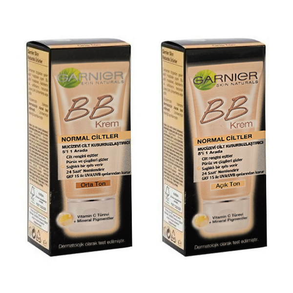 بی بی کرم 5کاره پوست نرمال SPF 15 حاوی ویتامین C گارنیه حجم 18 میل