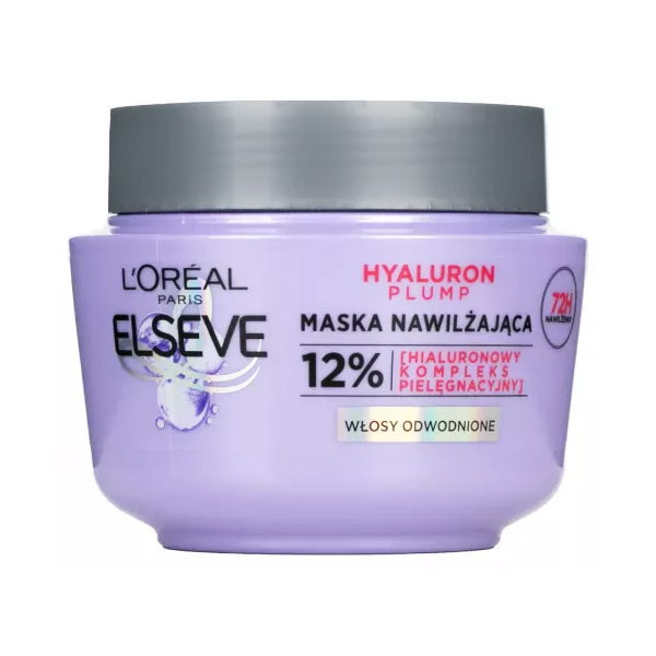 ماسک مو آبرسان و حجم‌دهنده حاوی هیالورونیک اسید لورآل مدل Elseve Hydra Hyaluronic حجم 300 میل