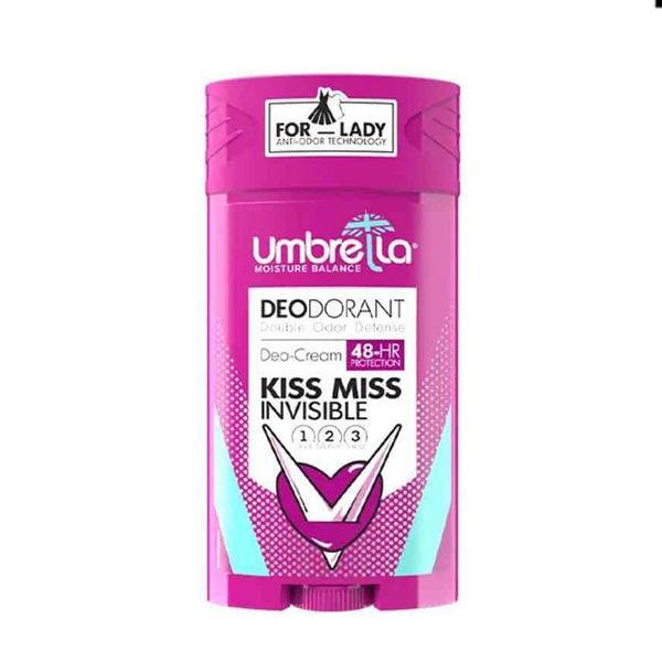 استیک ضد تعریق و ضد لک زنانه 48 ساعته آمبرلا مدل Kiss Miss Invisible حجم 90 میلی لیتر