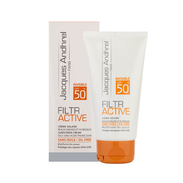 کرم ضد آفتاب بی‌رنگ مناسب پوست‌های چرب و مستعد آکنه SPF50 ژاک آندرل حجم 50 میل