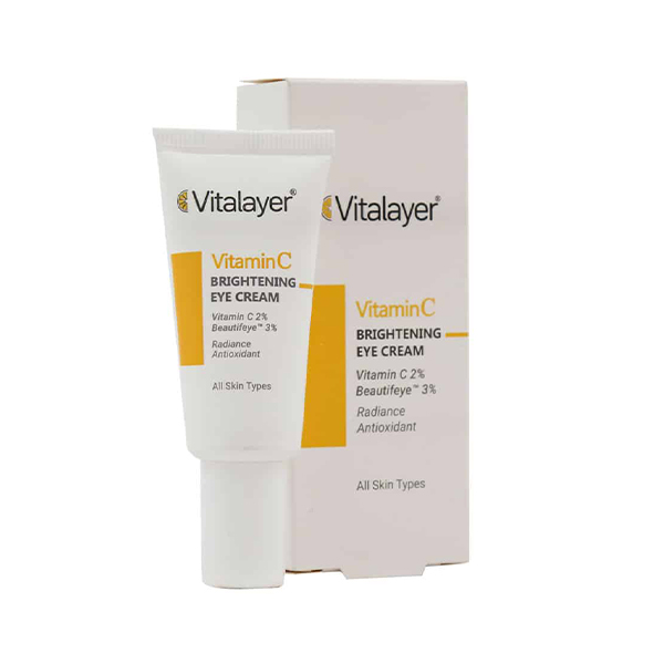 کرم دور چشم روشن‌کننده و ضد تیرگی حاوی ویتامین سی ویتالیر مدل Vitamin C حجم 20 میل