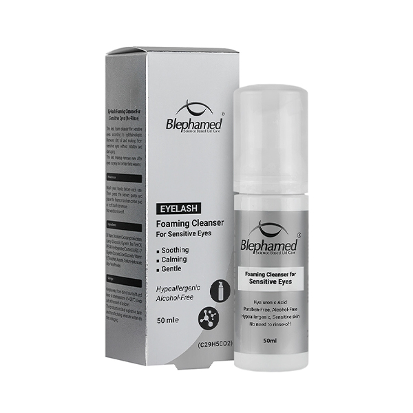 فوم پاک‌کننده آرایش چشم بدون نیاز به آبکشی مناسب پوست حساس بلفامد حجم 50 میل