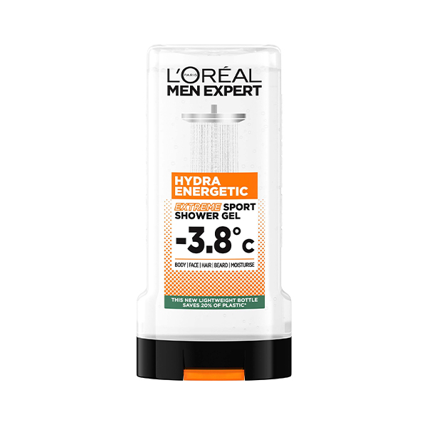 شامپو آبرسان و خنک‌کننده سر و بدن مردانه لورآل مدل Hydra Energetic حجم 300 میل