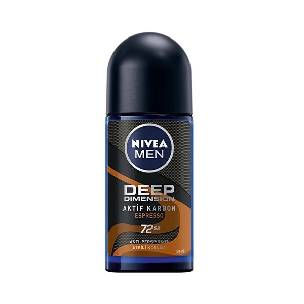 رول ضد تعریق مردانه 72 ساعته نیوآ مدل Deep Black Carbon Espresso حجم 50 میل