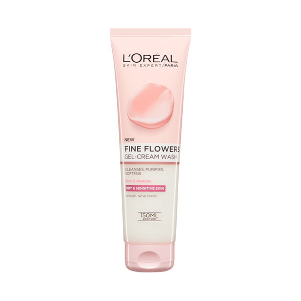 ژل شستشو آبرسان و تسکین‌دهنده لورال مدل Fine Flowers Cleansing Gel حجم 150 میل