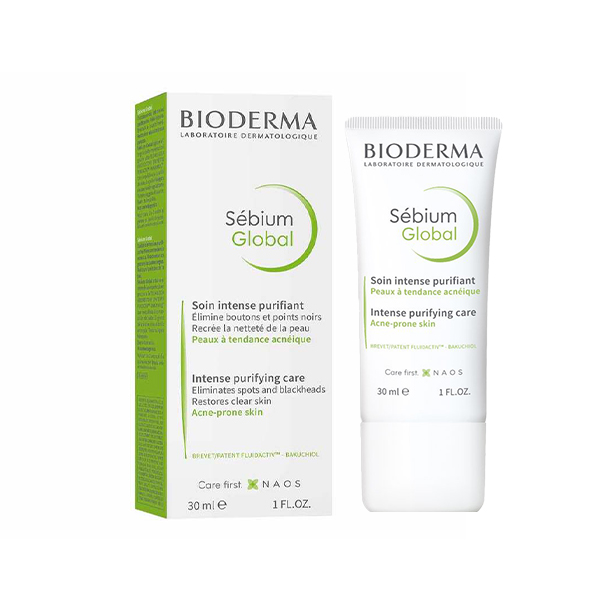 کرم ضد جوش و کنترل سبوم بایودرما مدل Sebium Global حجم 30 میل