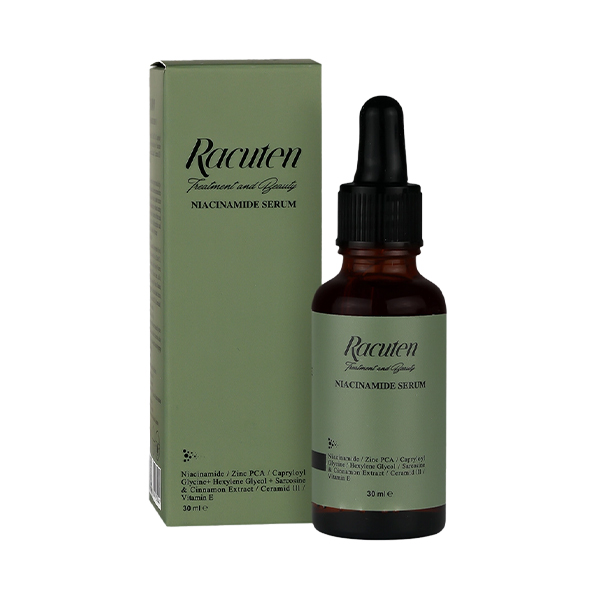 سرم نیاسینامید کنترل‌کننده چربی راکوتن مدل niacinamid serum مناسب پوست چرب حجم 30 میل