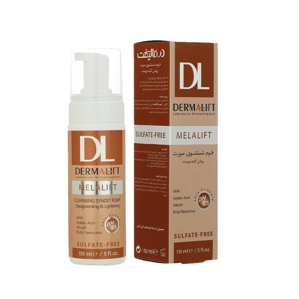 فوم شستشو صورت روشن‌کننده و ضد لک درمالیفت مدل Melalift حجم 150 میل