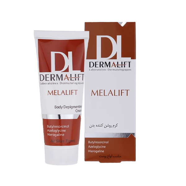 کرم روشن‌کننده و ضد لک بدن درمالیفت مدل Melalift حجم 75 میل
