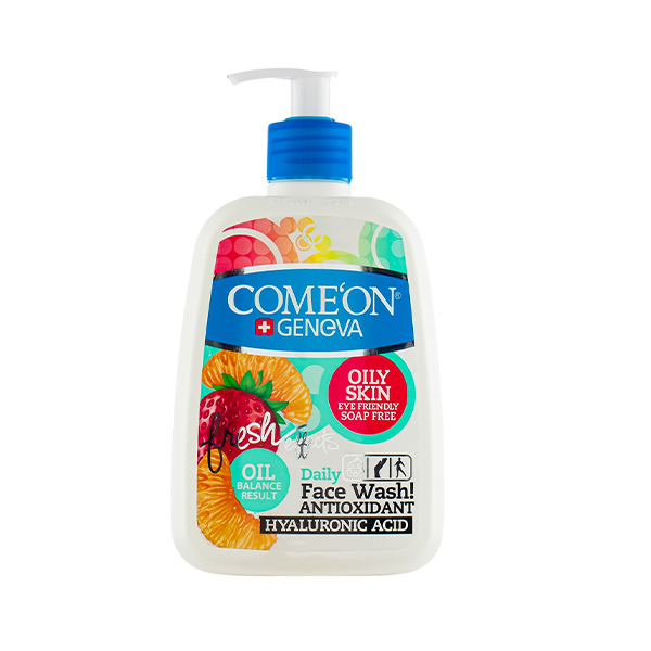 ژل شستشو صورت کنترل چربی و پاکسازی عمیق کامان مدل Oily Skin حجم 500 میل