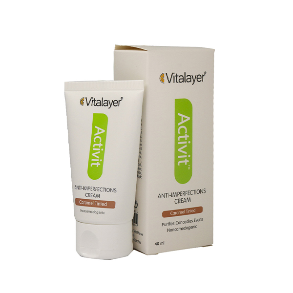 کرم ضد جوش رنگی با پوشش بالا ویتالیر مدل Activit حجم 40 میل