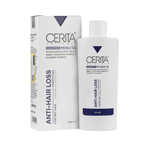 شامپو ضد ریزش و تقویت‌کننده مناسب موهای خشک سریتا مدل Minuta حجم 200 میل